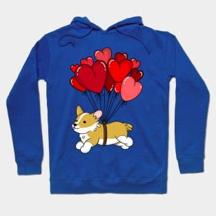 Cute Corgi Valentines Day Hoodie